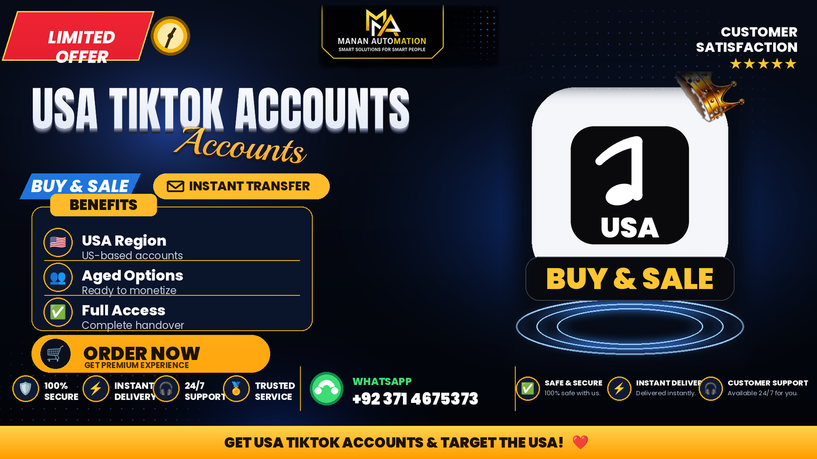 USA TikTok Accounts