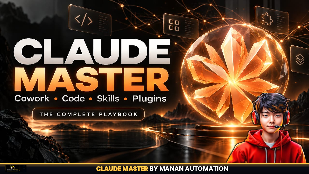Claude AI Master Course 📈 | Claude Code, Cowork, Skills & Plugins | Manan Automation